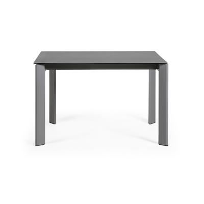 Стол La Forma (ех Julia Grup) Стол раскладной Atta 120(180) x80 антрацит, керамика Vulcano Roca арт. 052173