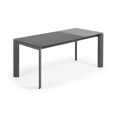 Стол La Forma (ех Julia Grup) Стол раскладной Atta 120(180) x80 антрацит, керамика Vulcano Roca арт. 052173