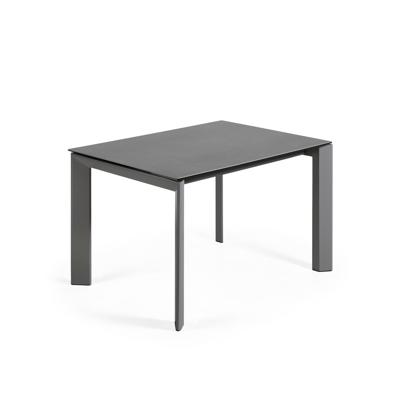 Стол La Forma (ех Julia Grup) Стол раскладной Atta 120(180) x80 антрацит, керамика Vulcano Roca арт. 052173