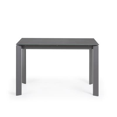 Стол La Forma (ех Julia Grup) Стол раскладной Atta 120(180) x80 антрацит, керамика Vulcano Roca арт. 052173