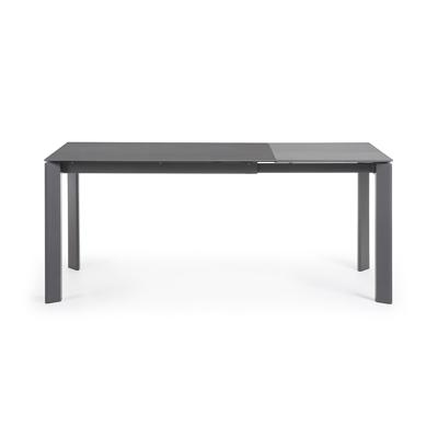 Стол La Forma (ех Julia Grup) Стол раскладной Atta 120(180) x80 антрацит, керамика Vulcano Roca арт. 052173