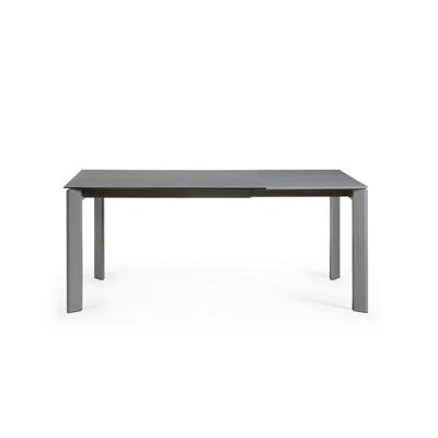 Стол La Forma (ех Julia Grup) Стол раскладной Atta 120(180) x80 антрацит, керамика Vulcano Roca арт. 052173