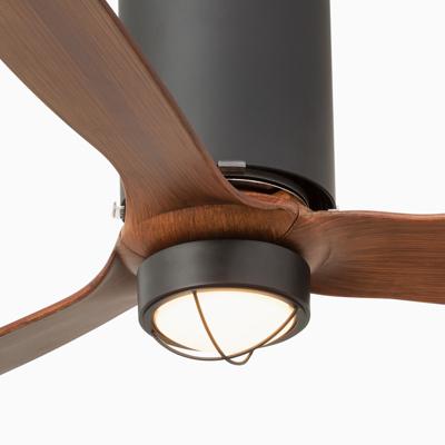 Вентилятор  Faro Потолочный вентилятор Mini Tube Fan LED мат. белый/деревянный арт. 104073