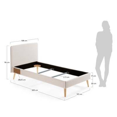 Кровать La Forma (ех Julia Grup) Кровать Lydia 90х190 бежевая арт. 052258