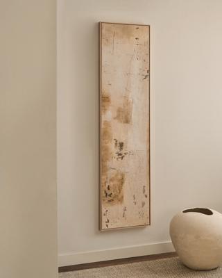 Постер La Forma (ех Julia Grup) Silpa темно-бежевая абстрактная картина, 182 x 47 см арт. 209886