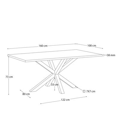 Стол La Forma (ех Julia Grup) Стол Arya 160х100 белый арт. 069791