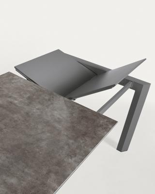 Стол La Forma (ех Julia Grup) Стол Atta 160 (220) x90 антрацит, серый, керамика арт. 051246