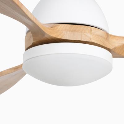 Вентилятор  Faro Потолочный вентилятор POROS Ш1320MM белый/сосна 3 PALAS 19W LED 2700K TUYA арт. 219943