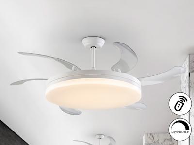 Вентилятор  Schuller Vento Вентилятор потолочный со светодиодом белый D80/150 DIM арт. 263322