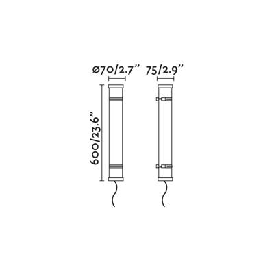 Бра Faro Уличный настенный светильник Scuba черный 20W 3000K арт. 104900