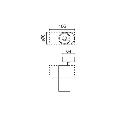 Потолочный светильник Faro Fost SURFACE Белый проектор Ø70 28Вт 36° 4000K CRI90 арт. 133616