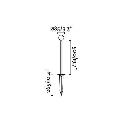Светильник Faro CUCA 500 Уличный маяк на штыке черный LED 3W 2700K 24V арт. 221055