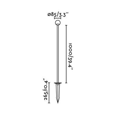 Светильник Faro CUCA 1000 Уличный маяк на штыке черный LED 3W 2700K арт. 221065