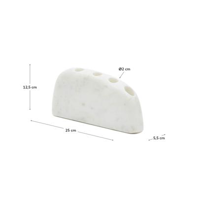 Подсвечник La Forma (ех Julia Grup) Signe Большой подсвечник из белого мрамора 12 см арт. 212346
