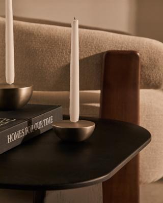 Подсвечник La Forma (ех Julia Grup) Маленький подсвечник Quira из серебристой стали арт. 210440