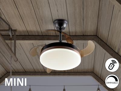 Вентилятор  Schuller Мини вентилятор с подсветкой Vento черный Ø40 DIM арт. 160754