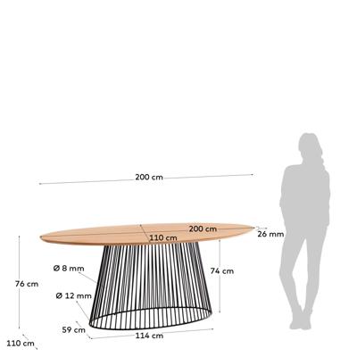 Стол La Forma (ех Julia Grup) Овальный стол Leska арт. 078162