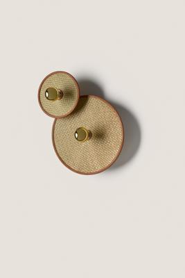 Бра Aromas del Campo Настенный светильник Hada хром/темный плетеный материал / коричневая окантовка, 30 см арт. 481799