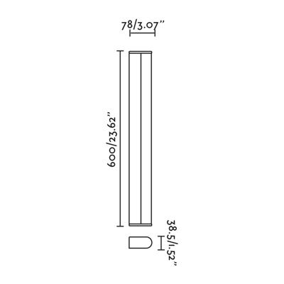 Бра Faro TIDE 600 Хромированный настенный светильник LED 9W 3000K арт. 184511