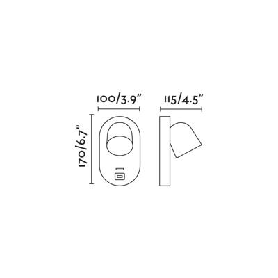 Бра Faro Бра Corb белое с USB арт. 104247