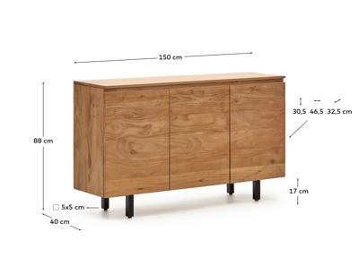 Сервант La Forma (ех Julia Grup) Сервант Uxue из массива акации с беленой отделкой 150 x 88 арт. 419827