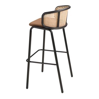Стул барный Angel Cerda Барный стул 4128/BS-1698A из коричневого бархата и ротанга арт. 173015