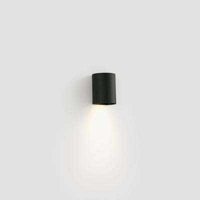 Бра Faro SOLE Черный круглый настенный светильник с рифлением арт. 220711