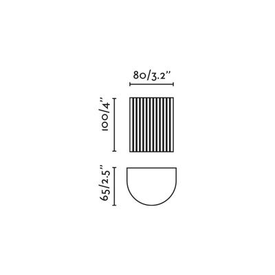 Бра Faro SOLE Терракотовый круглый настенный светильник с рифлением арт. 220715