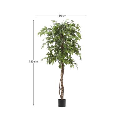 Цветок La Forma (ех Julia Grup) Ficus Искусственное дерево фикус в черном горшке 180 см арт. 192652