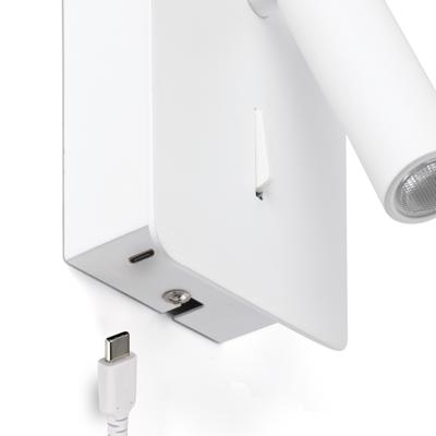Бра Faro SUAU USB C Белый настенный светильник для чтения LED 3W арт. 220853