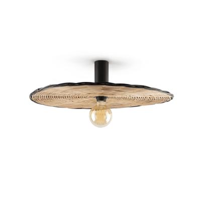 Бра Faro Настенный/потолочный светильник Costas 600 H140 черный/из ротанга арт. 152551