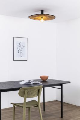 Бра Faro Настенный/потолочный светильник Costas 600 H140 черный/из ротанга арт. 152551