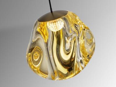 Подвесной светильник Schuller Люстра Zaria 5L черный/бронзовый/янтарный D25 DIM арт. 263372