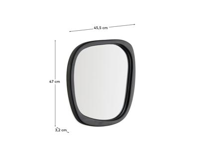 Зеркало La Forma (ех Julia Grup) Зеркало из тикового дерева Alura черного цвета 45,5 x 47 см арт. 428790