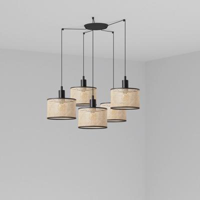 Подвесной светильник Faro Подвесной светильник Mambo черный/ротанг ø21 5L арт. 113664