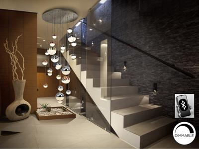 Подвесной светильник Schuller Подвесной светильник Sphere LED 27L Ø80 DIM BLUETOOTH ССТ цветной 500 см арт. 109085