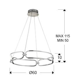 Подвесной светильник Schuller Подвесной светильник Colette LED хром 60Ø DIM арт. 109045