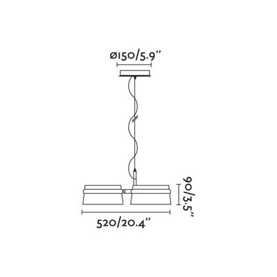 Подвесной светильник Faro Люстра Loop ясень арт. 104278