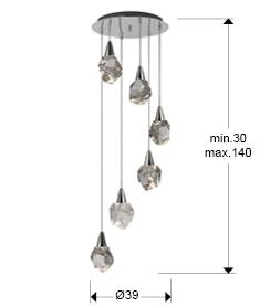 Подвесной светильник Schuller Люстра Aquaria 6L хром арт. 156237