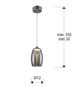 Подвесной светильник Schuller Подвесной светильник Nebula 1L LED хром арт. 069110