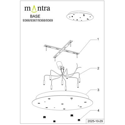 Подвесной светильник Mantra 9369+9240 (8L) Подвесная люстра MANTRA BOOMERANG арт. 499042