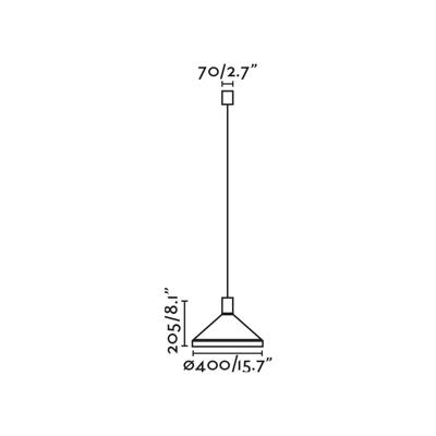 Подвесной светильник Faro Серый подвесной светильник Kombo Ø40 арт. 115459