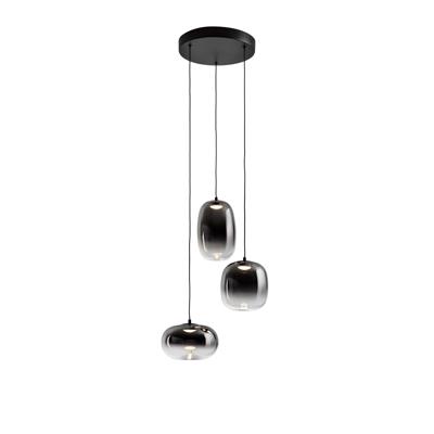Подвесной светильник Schuller Onice Люстра 3L черно-дымчатый D30 арт. 420363