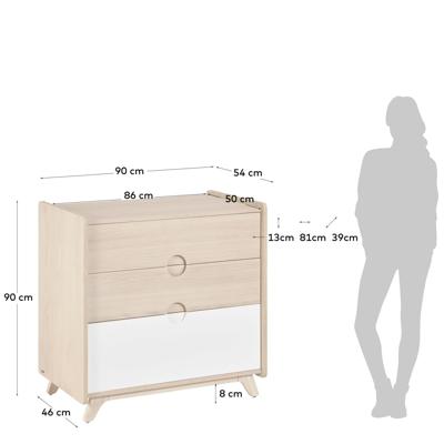 Комод La Forma (ех Julia Grup) Nunila комод из ясеневого шпона 90 x 90 см арт. 098454
