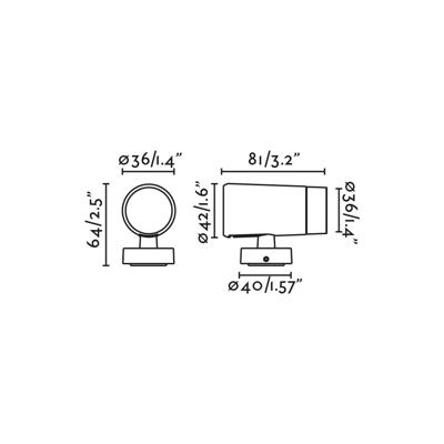Абажур Faro Уличный светильник PUK PROYECTOR черный LED Ш36 4W 3000K 20° арт. 197679
