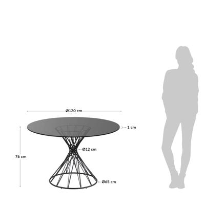 Стол La Forma (ех Julia Grup) Niut стеклянный обеденный стол Ø 120 cm арт. 086695