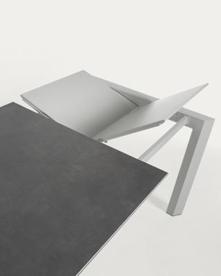 Стол La Forma (ех Julia Grup) Стол Atta 120 (180) x80 серый керамический Vulcano Roca арт. 053350