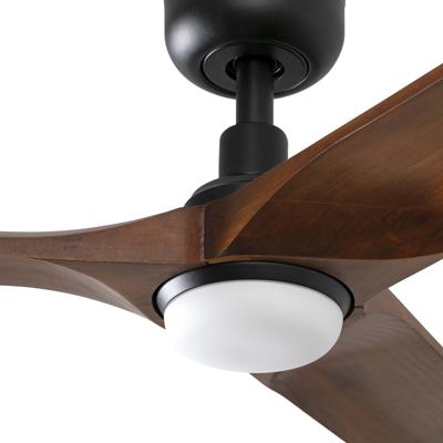 Вентилятор  Faro Потолочный вентилятор HEYWOOD L Ш1320 черный/орех 3P LED 10W TUYA арт. 220049