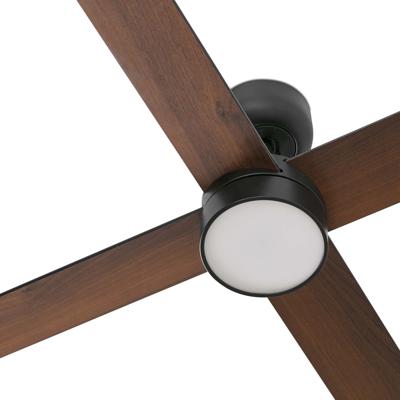 Вентилятор  Faro Потолочный вентилятор RUDDER L 4 Ш1320MM черный/орех 4P 18W LED CCT DIM арт. 220529