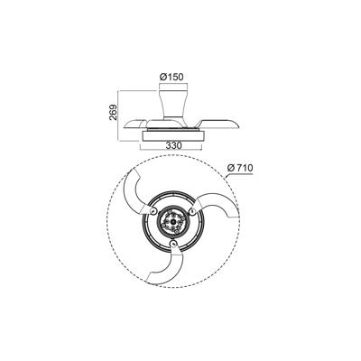 Вентилятор  Mantra 9090 Люстра-вентилятор MANTRA NISEKO FAN XS арт. 432488